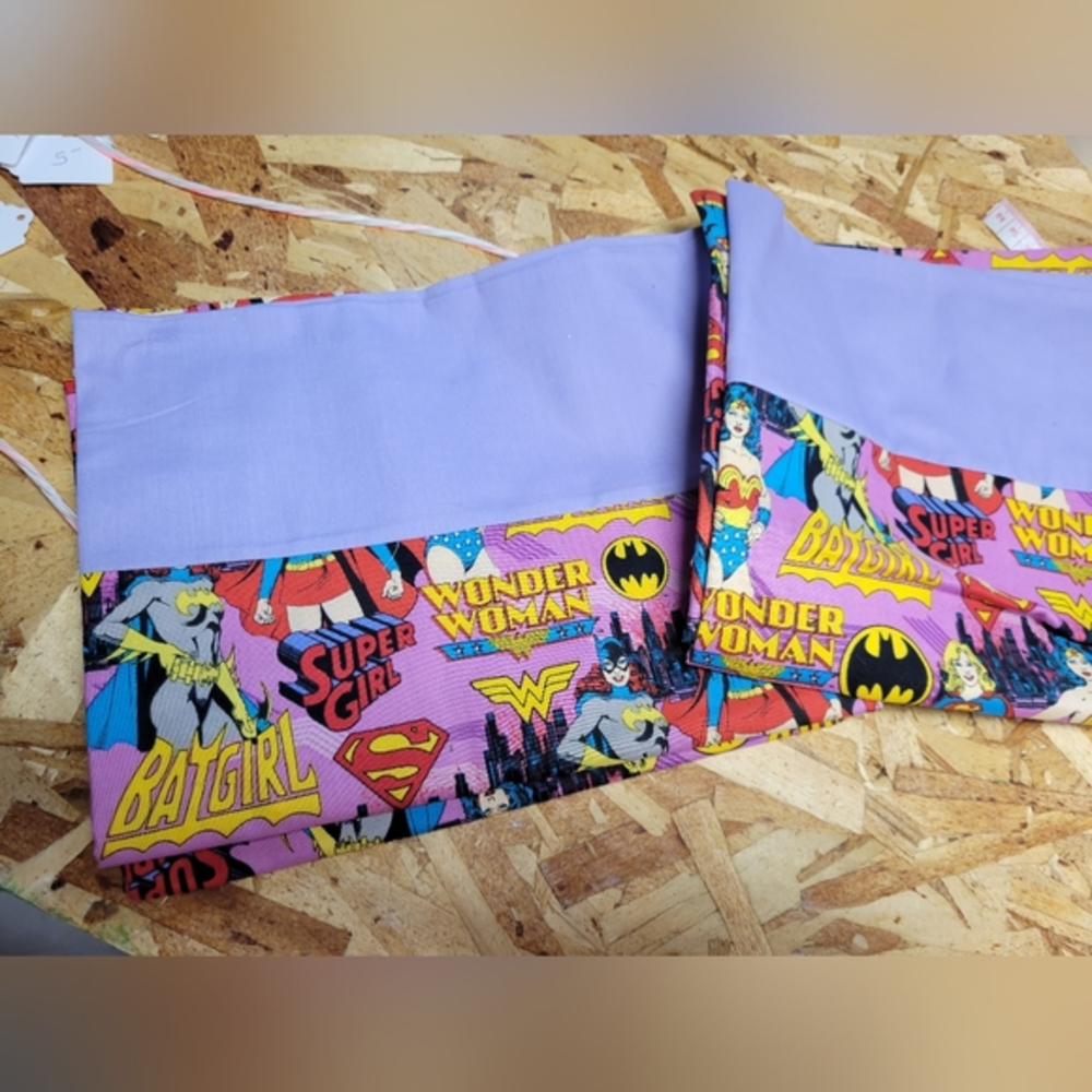 2 Homemade Standard Size Pillowcase Pink DC comics Wonder‎ Woman